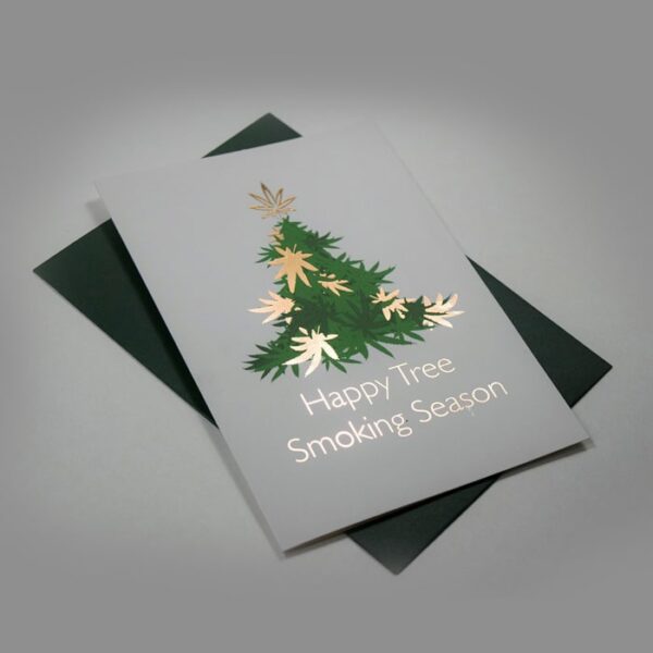 Happy Tree Smoking Season Card