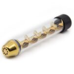 The Phoenix | Glass Blunt Twist Pipe | Gold