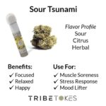 Sour Tsunami Strain (Hybrid) CBD Vape Cartridge | Full Gram