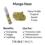 Mango Haze ( Sativa) - 1:1 Ratio Vape Cart | Half CBD, Half D8 THC