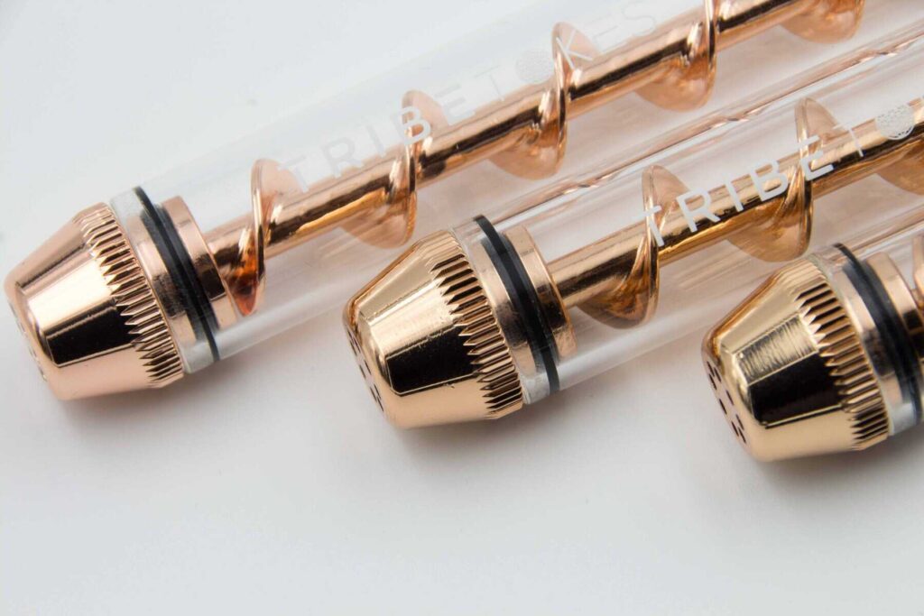 rose gold glass blunt