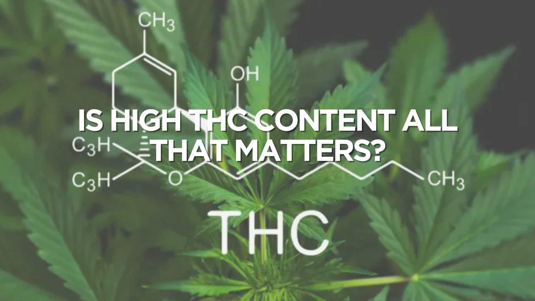 Is High THC Content All That Matters?