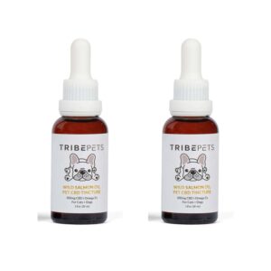 TribeTokes CBD oil for cats and dogs, 2-pack of 300mg salmon oil tinctures