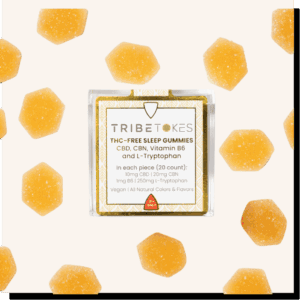 TribeTokes CBD + CBN sleep gummies sample size, 4 pieces