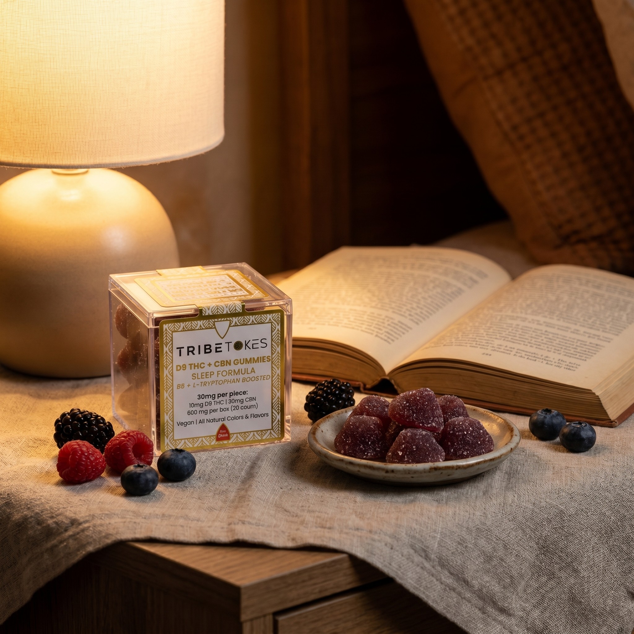 tribetokes-sleep-gummies-05-lifestyle-evening-nightstand