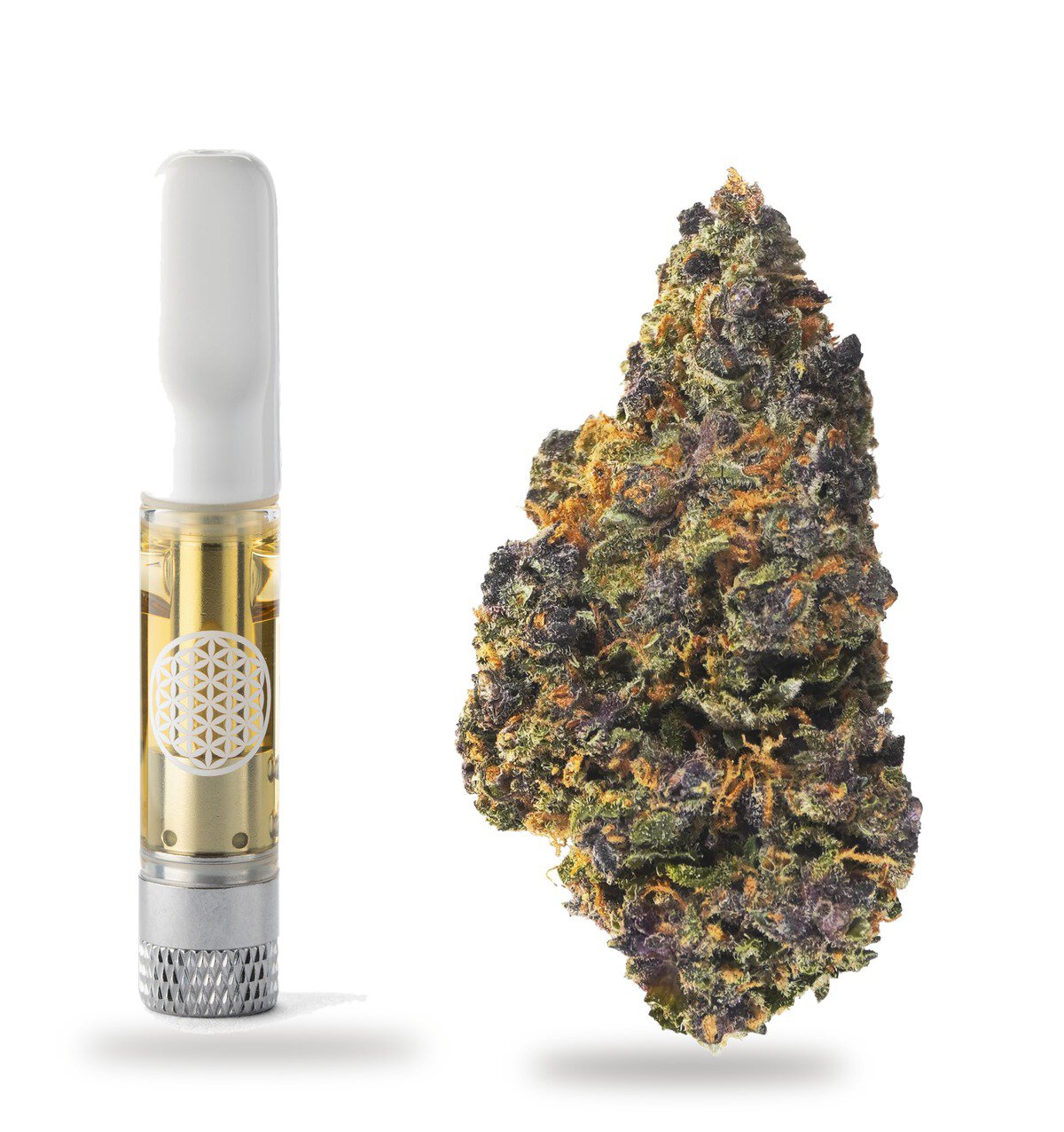 Rainbow Sherbet strain: vape cartridge and cured flower nug