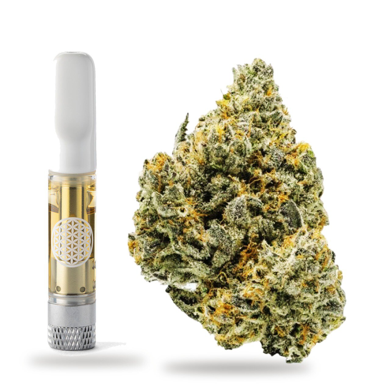Runtz strain: vape cartridge and cured flower nug
