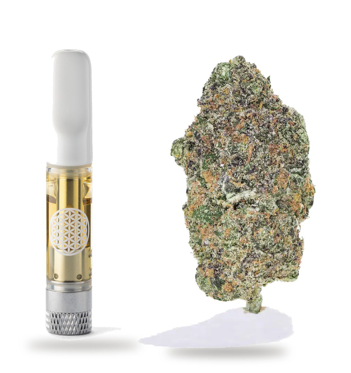Tropicana Cookies strain: vape cartridge and cured flower nug