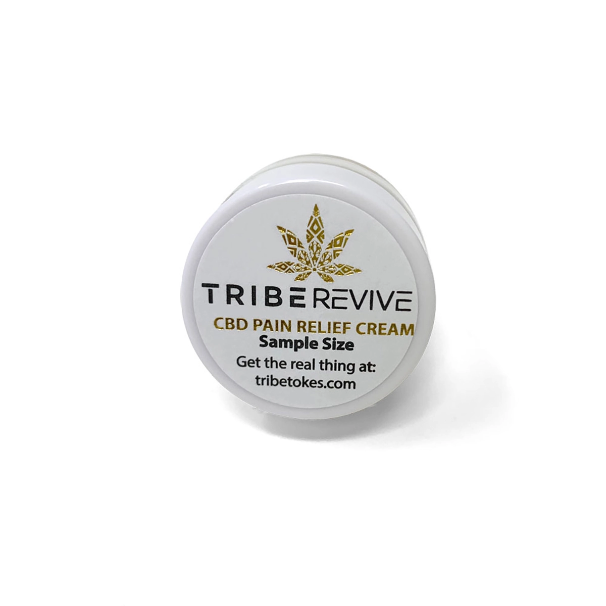 Travel-size jar of TribeRevive CBD Pain Relief Cream